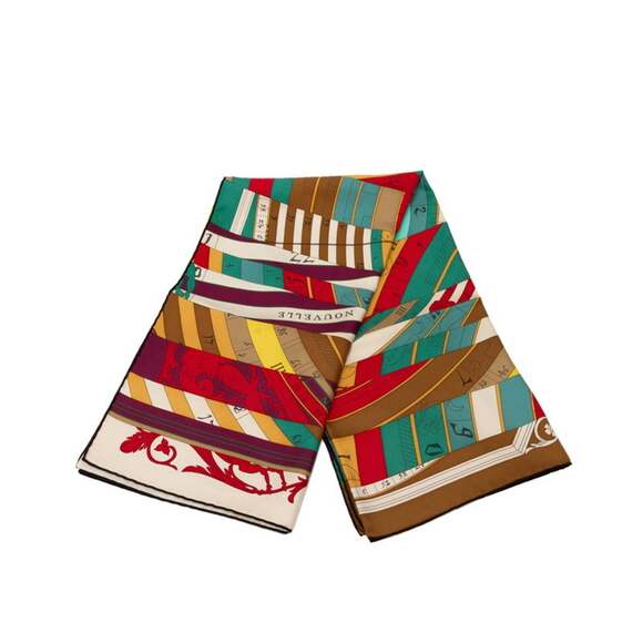 HERMES Authentic Black Silk Scarf - Picture 2 of 9